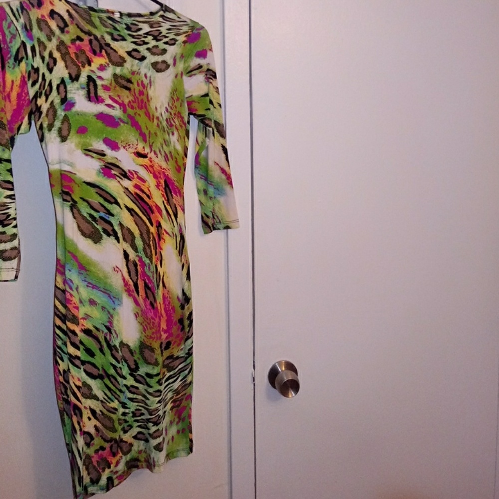 Leopard print Midi dress